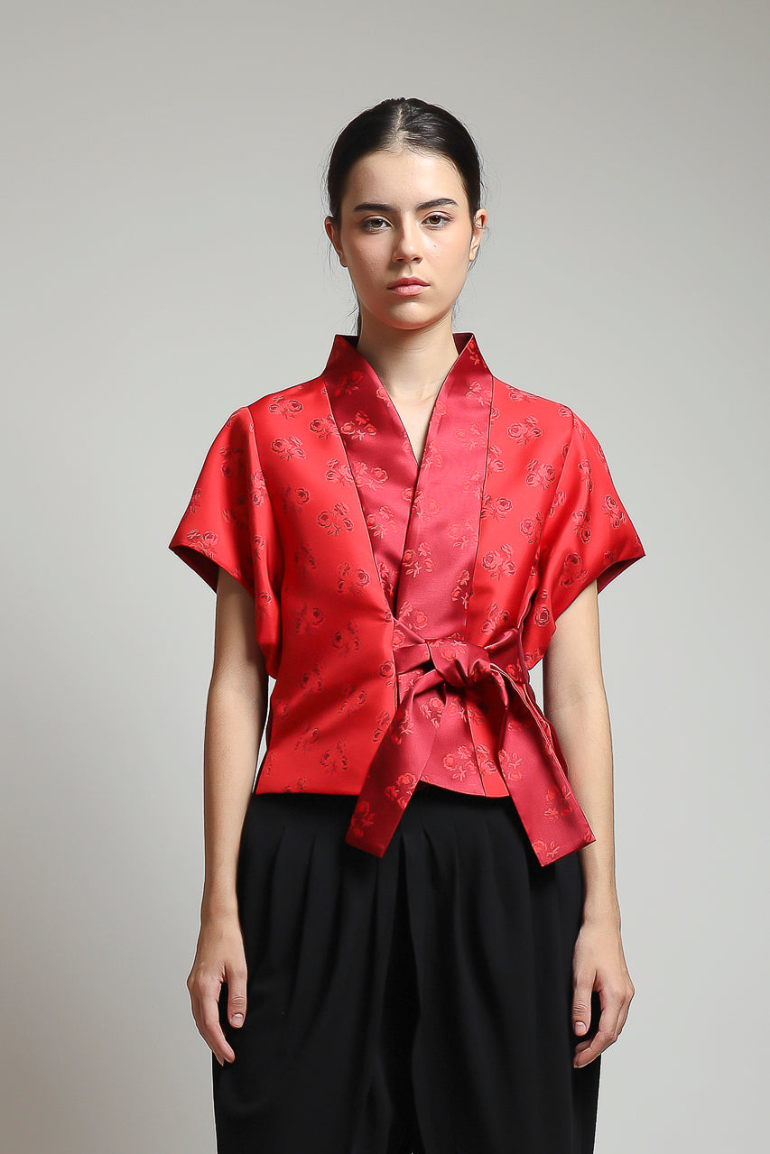 Bloom et Champs Kimono Pita Sakura Merah