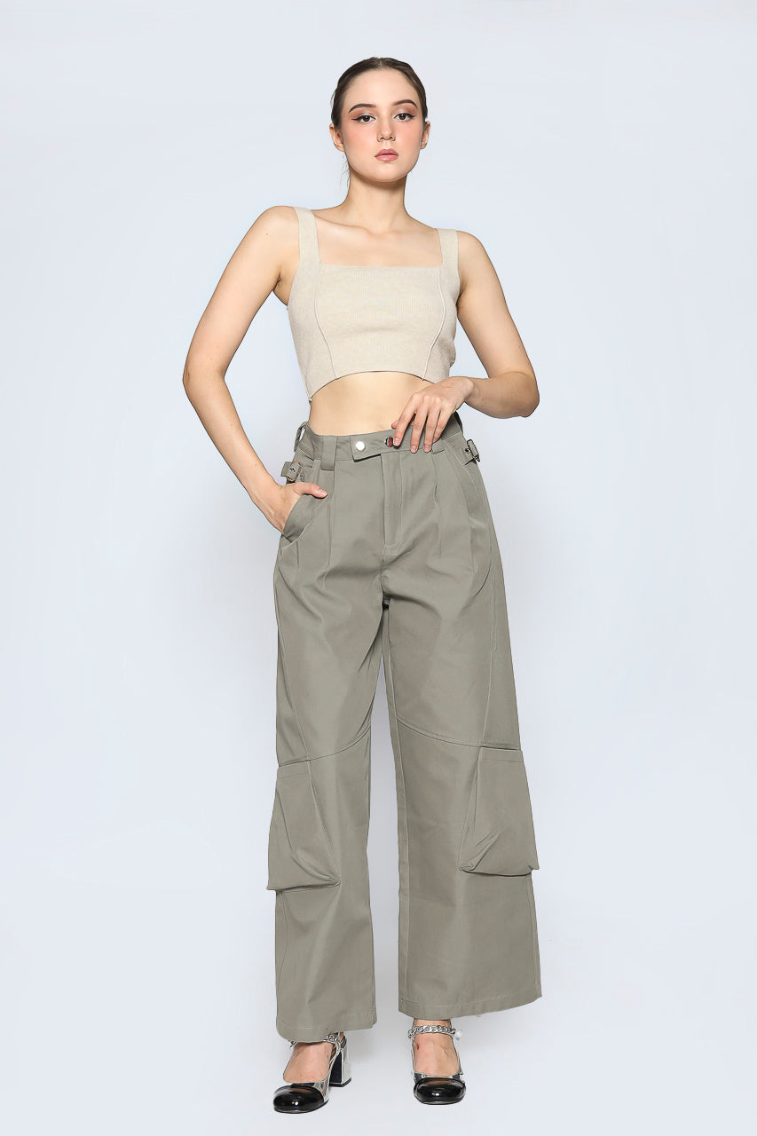 Bloom et Champs Cargo Pocket Pants in Grey