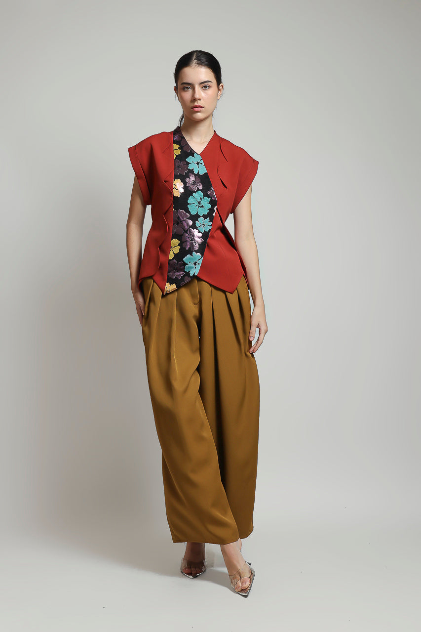 Bloom et Champs Sakura Scalloped Top/Zest Pants Mustard