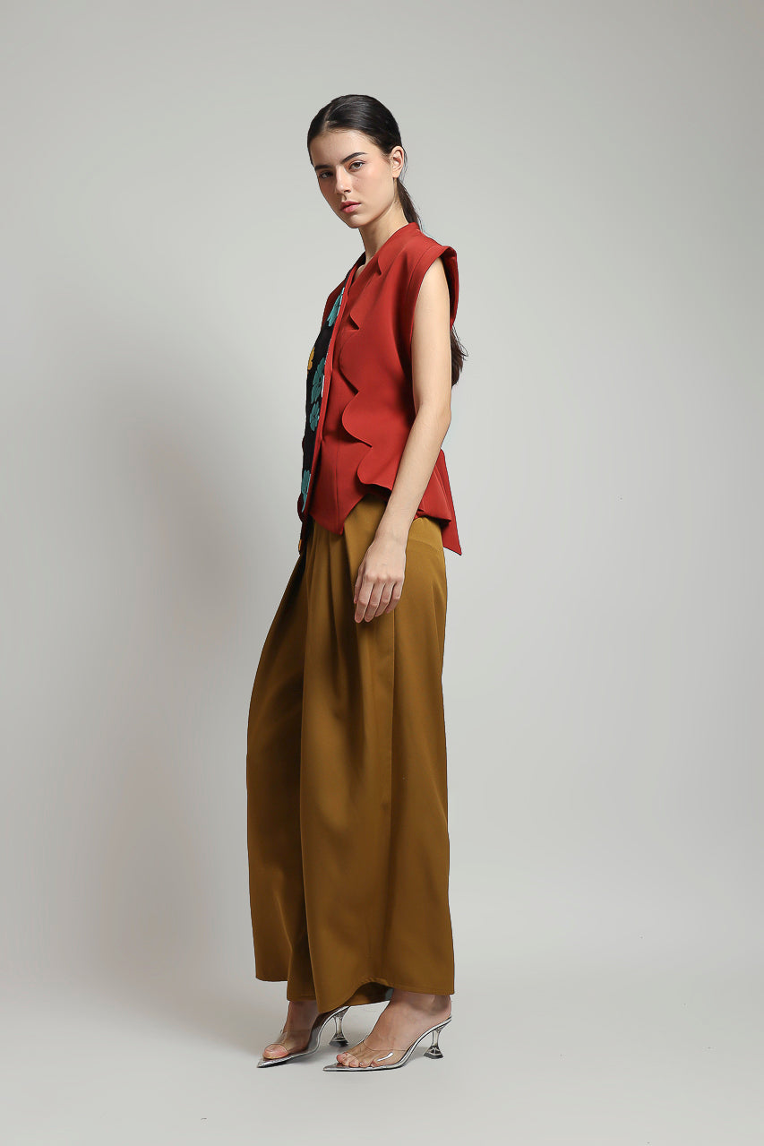 Bloom et Champs Sakura Scalloped Top/Zest Pants Mustard