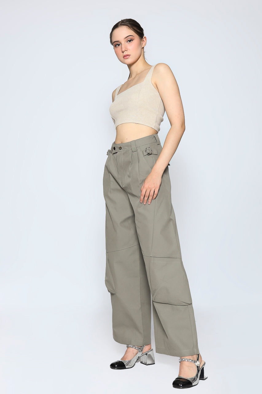 Bloom et Champs Cargo Pocket Pants in Grey