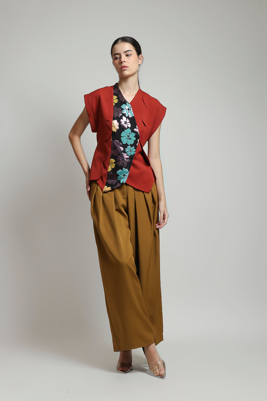 Bloom et Champs Sakura Scalloped Top/Zest Pants Mustard