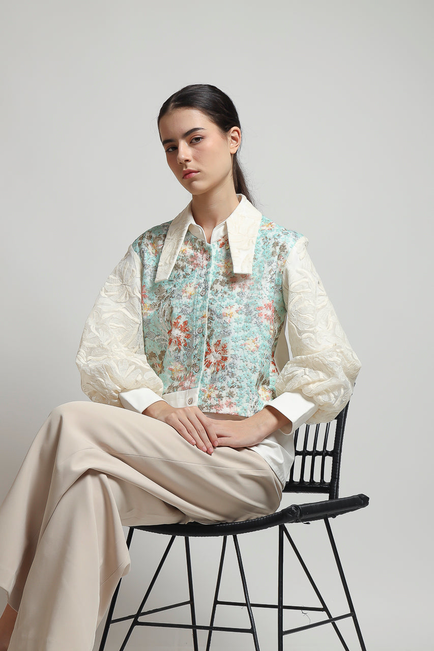 Bloom et Champs Tosca Lace Floral Shirt