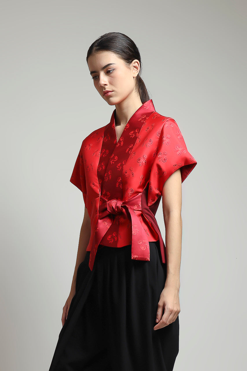 Bloom et Champs Kimono Pita Sakura Merah