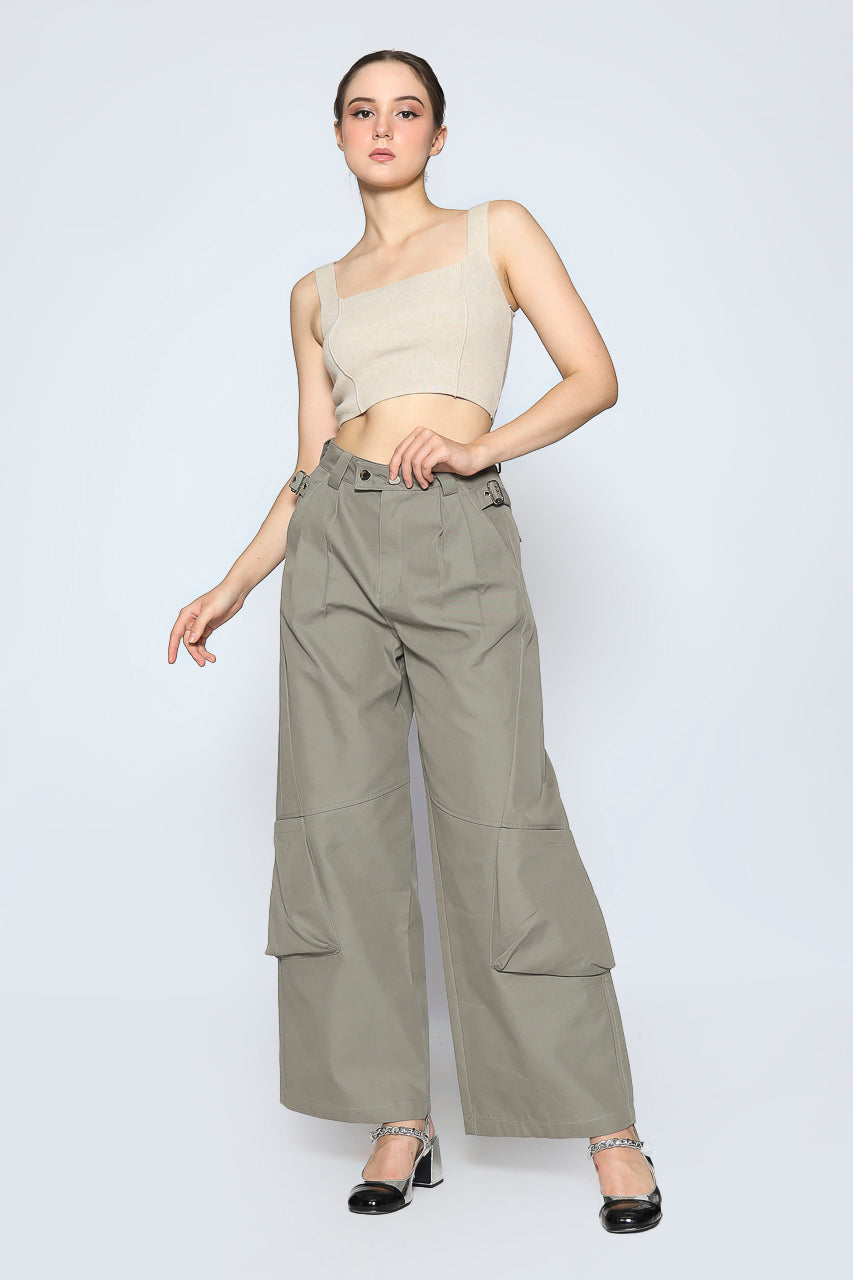 Bloom et Champs Cargo Pocket Pants in Grey