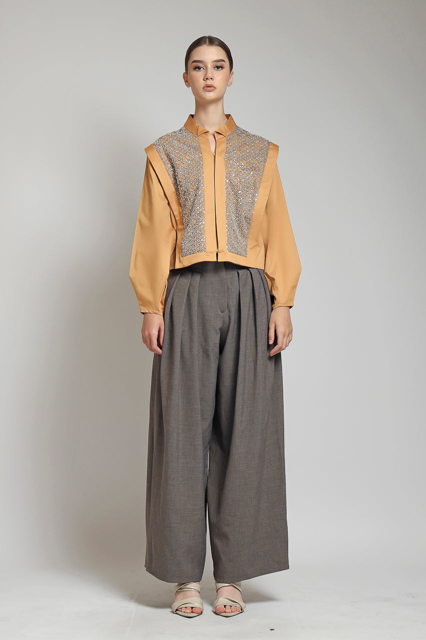 Bloom et Champs Kemeja Kotak / Mocha Zest Pants