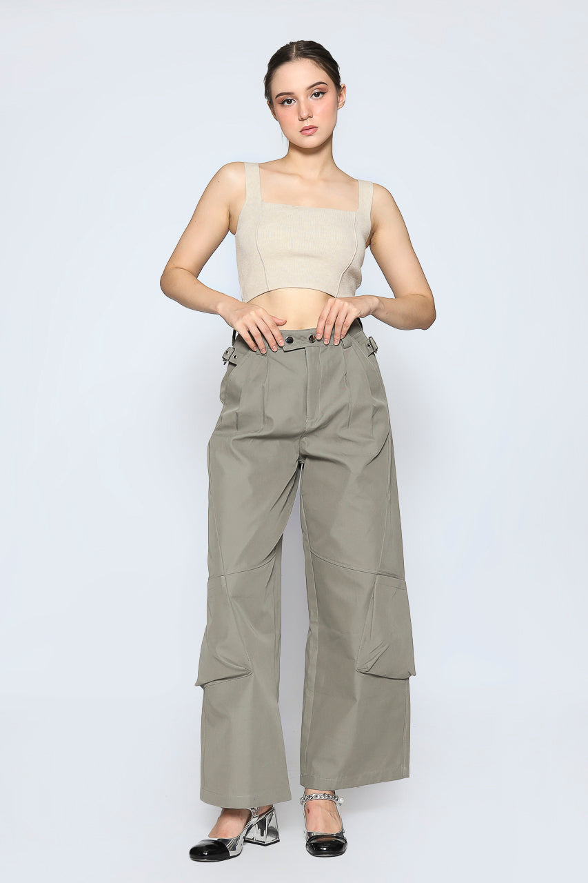 Bloom et Champs Cargo Pocket Pants in Grey