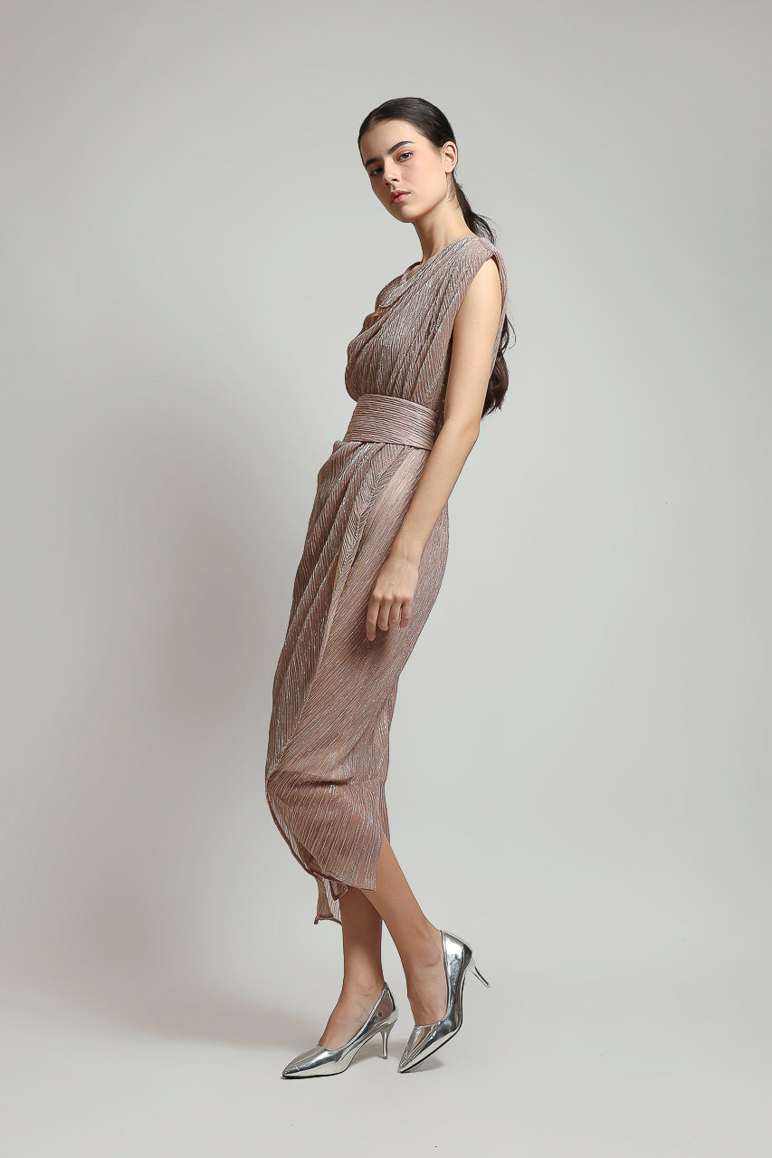 Bloom et Champs Silverish Dress Nude