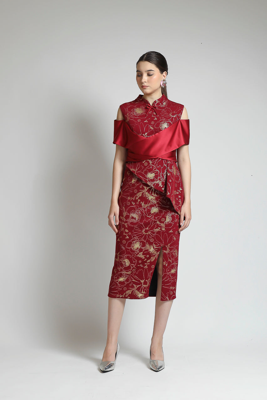 Bloom et Champs Meihua Red Dress