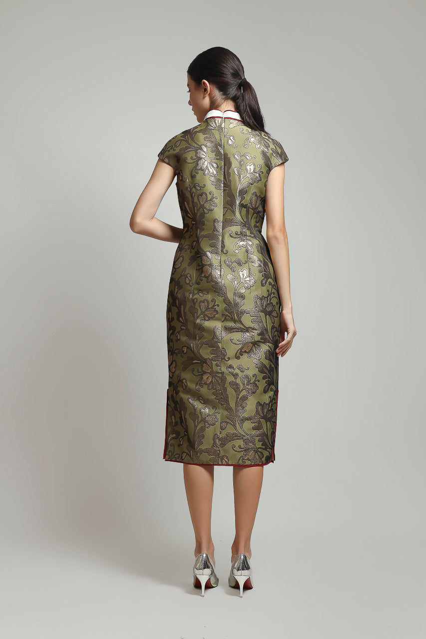 Bloom et Champs Dress Olive CheongSam