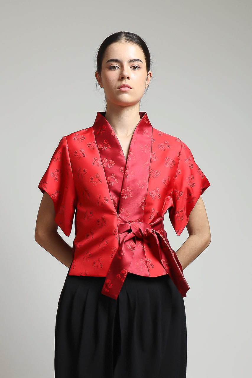 Bloom et Champs Kimono Pita Sakura Merah