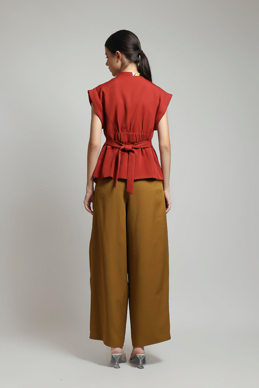 Bloom et Champs Sakura Scalloped Top/Zest Pants Mustard