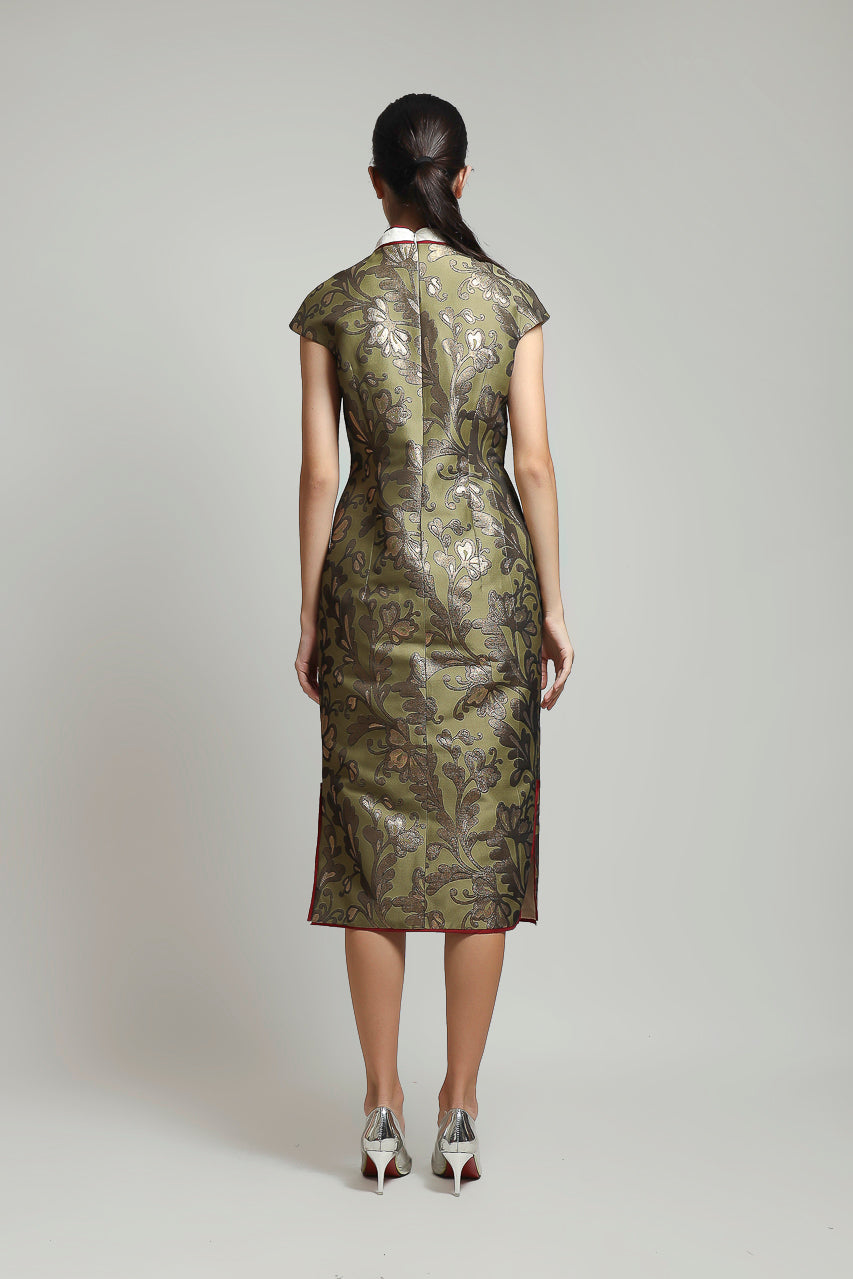 Bloom et Champs Dress Olive CheongSam